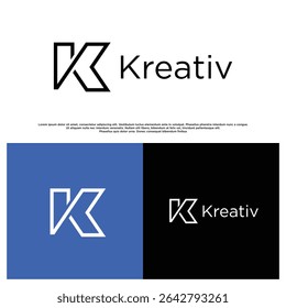 Sleek and bold K icon with modern aesthetic, ideal for logo templates, branding kits, and designs.