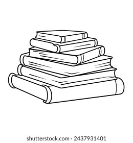 Sleek books outline icon in scalable vector format for easy use.