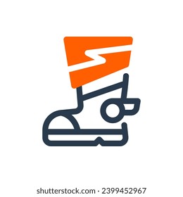 Sleek Boots for Superhero Vibe Vector Icon Illustration