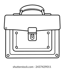 Sleek briefcase outline icon in scalable vector format.