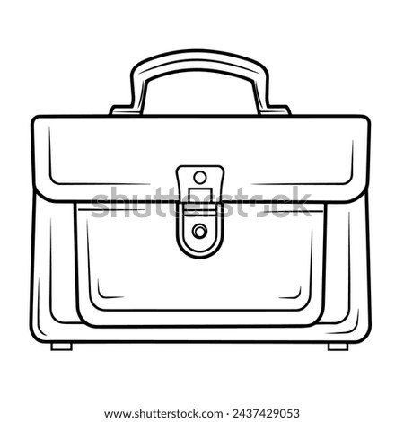 Sleek briefcase outline icon in scalable vector format.