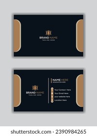 Sleek Business card design Vector design formal modern business card.