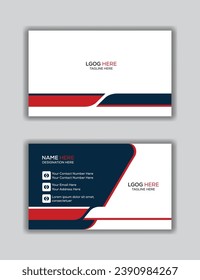 Sleek Business card design Vector design formal modern business card.