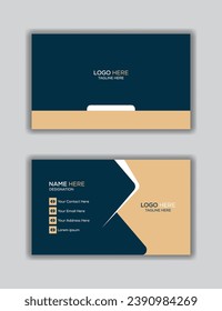 Sleek Business card design Vector design formal modern business card.