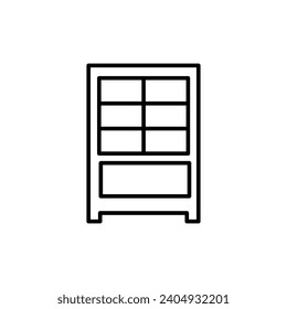 sleek cabinets ,home furniture Vector Line Icons Simple Set Simple suitable for any purpose. Web design, mobile apps.	