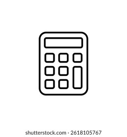 Sleek calculator outline for financial analysis and mathematical solutions