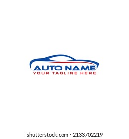 Sleek car silhouette logo concept for automotive industry branding and design