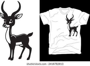 sleek cartoon, elegant horns, Cute Cartoon, Baby Shower, Funny Animals, Cartoon animal