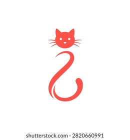 Sleek cat silhouette logo for modern brands. Suitable for pet boutiques, veterinary clinics, or creative studios.