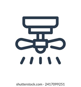 Sleek Ceiling Fan Vector Icon Illustration