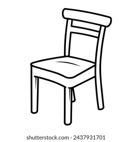 Sleek chair outline icon in scalable vector format for easy use.