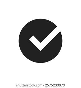 A sleek checkmark icon representing approval or confirmation. Ideal for designs, logos, and user interfaces