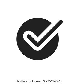 A sleek checkmark icon symbolizing approval, verification, or completion in various applications. It is perfect for designs that require a bold but simplistic approval symbol or graphic for clarity