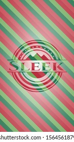 Sleek christmas style emblem. Vector Illustration. Detailed.