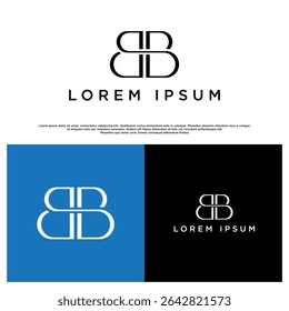 Sleek and clean BB lettermark logo, great for contemporary business, digital platforms, or creative branding.