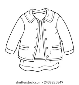 Icono de contorno de ropa elegante en formato vectorial escalable.
