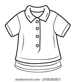 Sleek clothes outline icon in scalable vector format.
