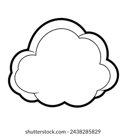 Sleek cloud outline icon in scalable vector format for easy use.