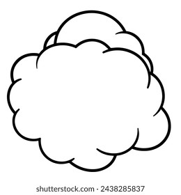 Elegante icono de contorno de nube en formato vectorial escalable para un uso fácil.