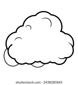 Elegante icono de contorno de nube en formato vectorial escalable para un uso fácil.