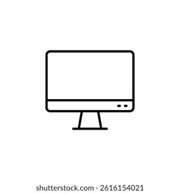 Sleek computer display silhouette highlighting digital workspace design