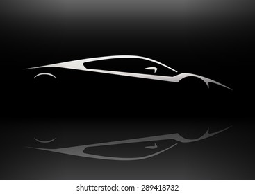 Sleek Concept Supercar Silhouette