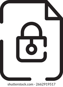 Sleek and contemporary document icon with smooth lines and a folded corner design. Perfect for modern apps, dashboards, cloud storage platforms, and productivity tools.