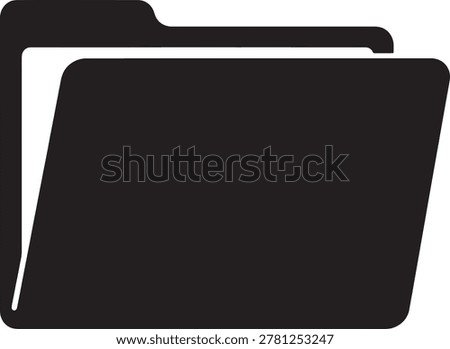 A sleek and contemporary folder icon featuring a minimalist black and white design. Perfect for use in user interfaces, presentations, or any digital project requiring a clean and professional look. This versatile icon is ideal for developers, designers, and businesses aiming for a modern aesthetic. Available in high-resolution for crisp and clear visuals, this icon can be easily integrated into various design systems and branding materials.