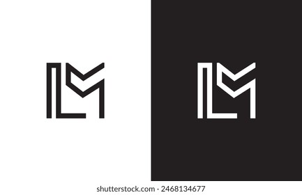 Sleek and Contemporary LM Letter mark Logo - Clean and Stylish Monogram for Business and Personal Branding