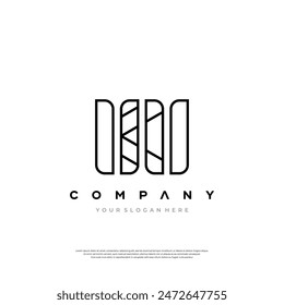 A sleek and contemporary logo featuring abstract geometric shapes, perfect for a modern corporate identity.