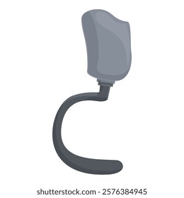 Sleek and contemporary modern monochrome microphone icon in vector format for communication and podcasting design, isolated in gray and white for professional recording and broadcasting technology