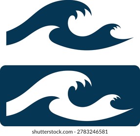 Sleek and contemporary wave design in bold blue tones, ideal for digital and print media use.