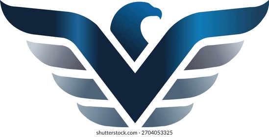 Elegante logo corporativo de alas de águila
