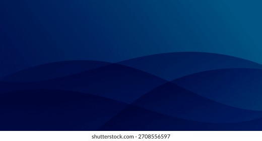 sleek dark blue background with smooth, golden light streaks curving across, creating an elegant and modern abstract design. vector illustration