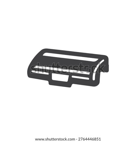 A sleek dark silhouette of a classic video game console representing the early era of high-definition gaming and digital entertainment system.