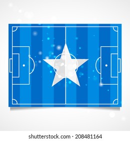 Sleek design of a football field. Vector.    Flag of Somalia