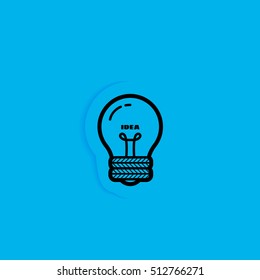 Sleek design of symbol light bulb.