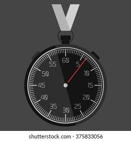 Sleek design without stopwatch digits and a bright arrow.
