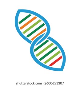 A sleek DNA helix icon symbolizing genetic health, precision, and scientific advancement in biotechnology and medicine.