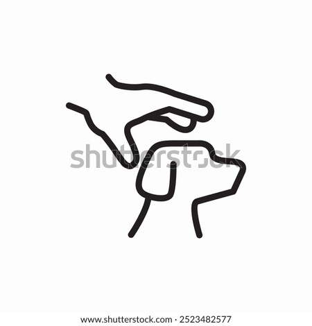 sleek dog icon sign vector