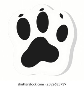 A sleek dog paw, symbolizing loyalty and companionship.