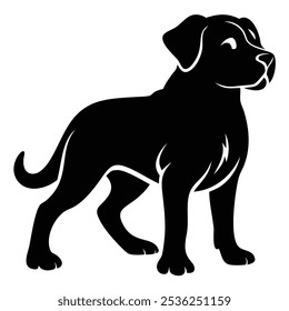 A sleek dog vector design, showcasing a playful yet detailed silhouette. Perfect for logos, branding, or artwork, it captures the energy and loyalty of man's best friend.