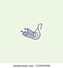 Sleek dove, modern and simple logo design inspiration for your business