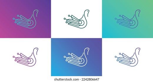 Sleek dove, modern and simple logo design inspiration for your business