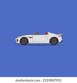Sleek and dynamic, this vector artwork showcases a captivating sports car, exuding speed, style, and precision. A perfect blend of power and elegance.