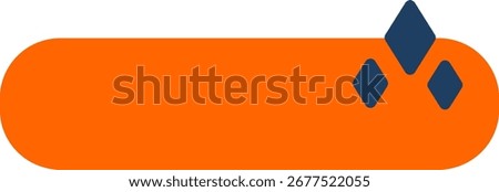A sleek and dynamic title banner with a unique, asymmetrical shape. The design features a pointed tip, creating a sense of forward motion and progress, with a modern orange and blue color palette.