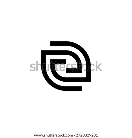 Sleek e leaf monogram. Elegant and futuristic, perfect for environmental consulting, agrotech, or natural skincare lines.