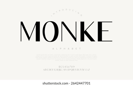 Fonte serif elegante estilo editorial com traços limpos e presença confiante. Ideal para revistas e marcas premium