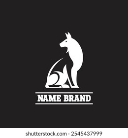 A sleek, elegant animal logo with clean lines and minimalist details, embodying sophistication and timeless appeal