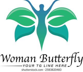 A sleek and elegant butterfly logo with smooth lines and vibrant colors, symbolizing transformation, beauty, and growth. Perfect for brands seeking a graceful and modern identity.